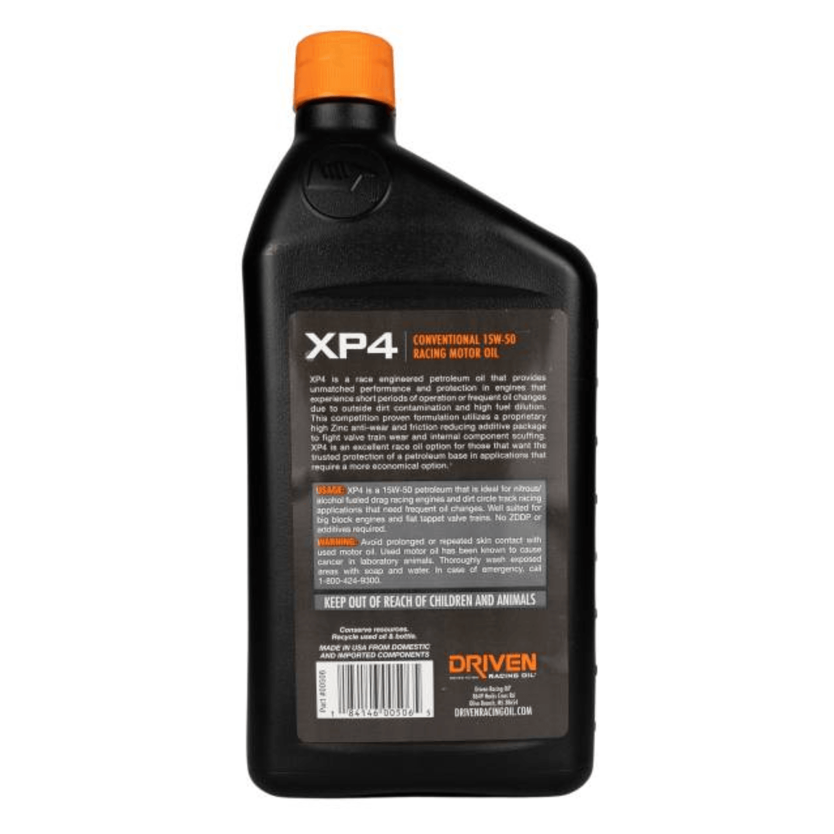 Driven Racing Oil XP4 15W-50 Conventional Racing Oil (00506)