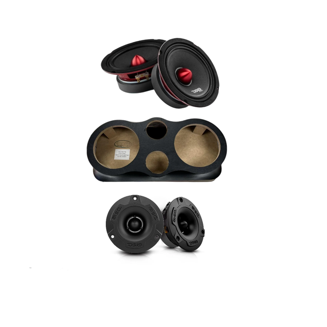 DS18 TT Panel Bundle (2) DS18 PRO-X6.4BM 6.5" (1 Pair) PRO-TWX1/BK DS18