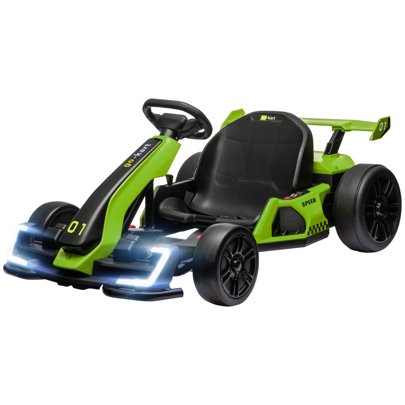 Adjustable Seat Electric Go Kart with Slow Start - 24V, 7.5 MPH