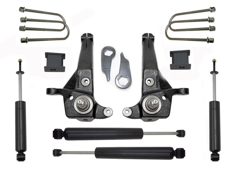 Kit de levage de broche MaxTrac 01-09 Ford Ranger 2WD avec suspension à barre de torsion (sans Stabilitrak) 5 po/3 po