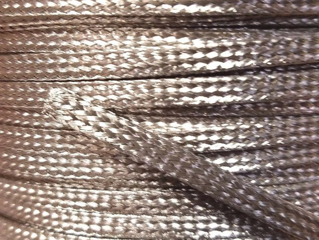 Stainless Steel FLAT Braid Sleeving 304 - 3/16" - length 10 ft USA MADE AC/DCWIREANDSUPPLY