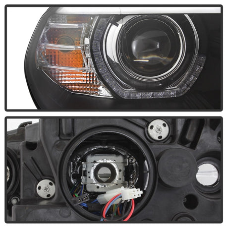 Phares de projecteur Spyder 07-10 BMW X5 E70 (modèles HID uniquement) - Noir PRO-YD-BMWE7007-AFSHID-BK