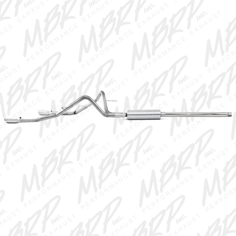 MBRP 2004-2008 Ford F150 4.6/5.4L EC/CC-SB Cat Back Double Split Arrière