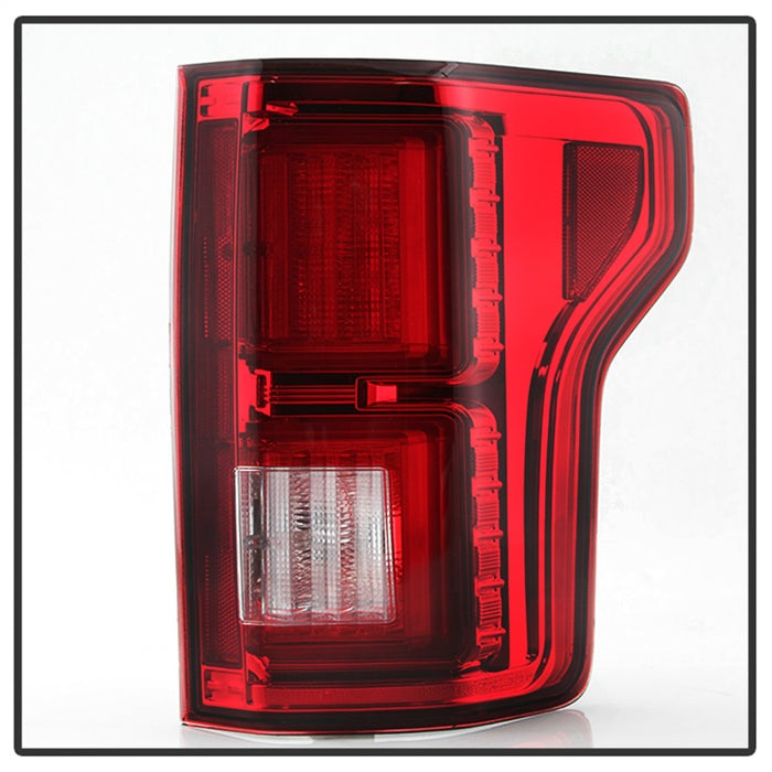 Feux arrière à LED Spyder 18-19 Ford F-150 (sans capteur d'angle mort) - Rouge transparent (ALT-YD-FF15018-LED-RC)