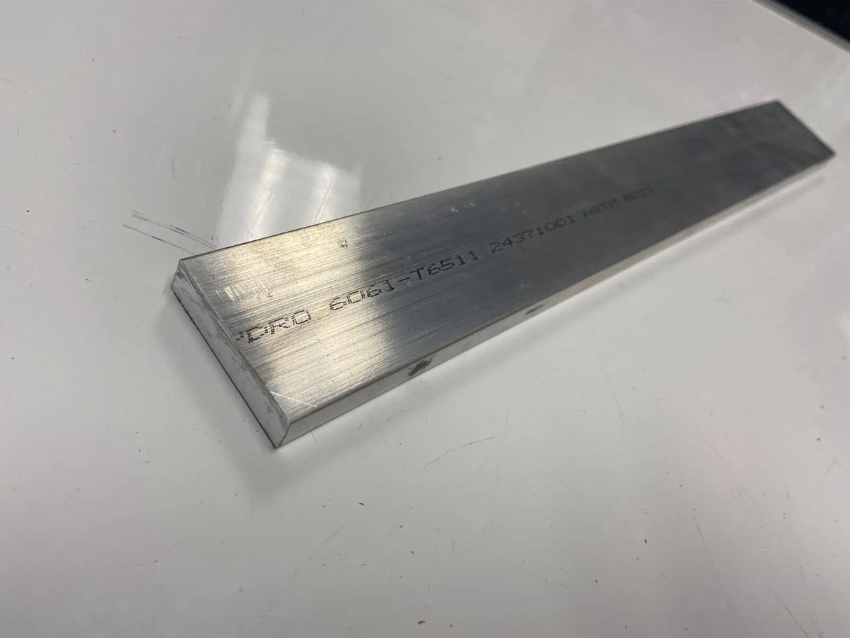 3/8" x 1-1/2" Aluminum Flat Bar, 6061 Plate, 24" Length, T6511 Mill Stock, 0.375 ACDC WIRE AND SUPPLY