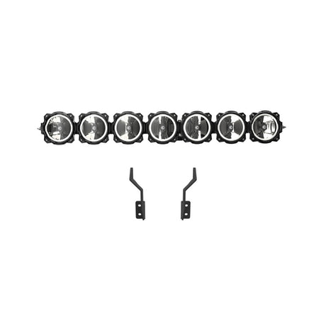 Kit de barre lumineuse à 7 lumières LED Pro6 KC HiLiTES 2017+ Ford Super Duty Gravity - Pare-chocs avant