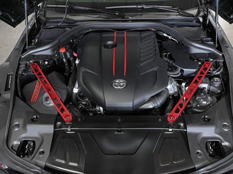 Barre de suspension avant aFe CONTROL 304 en acier inoxydable rouge - Toyota GR Supra (A90) 20-21