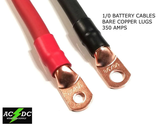 1/0 AWG 0 Gauge Copper Battery Cable Power Wire Auto/Inverter/RV/Solar ac/dc wire and supply