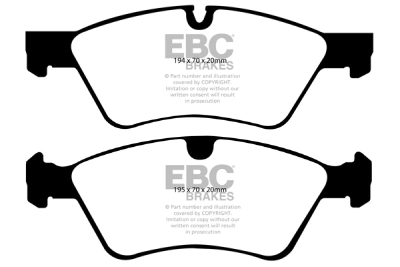 Plaquettes de frein avant EBC 06 Mercedes-Benz E500 5.0 4-Matic Yellowstuff