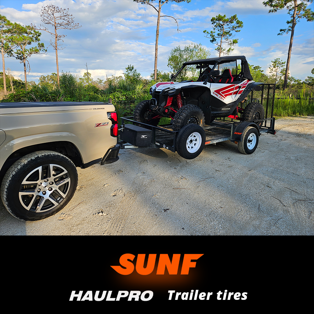 SunF Trailer Tire 8 PR Tubeless Haulpro (set of 2) SUNF