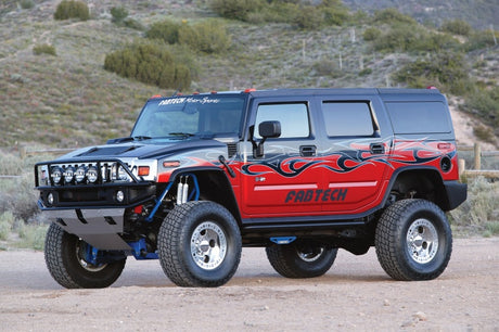 Fabtech 03-08 Hummer H2 Suv/Sut 4WD avec ressorts hélicoïdaux arrière 6 pouces Perf Sys avec Perf Shks