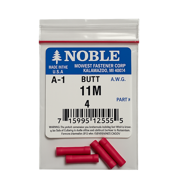 Noble Terminal Butt Splice Vinyl – 22-18GA (4-Pack) #11M Noble
