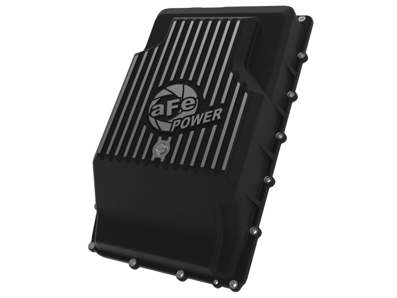 Carter de transmission arrière aFe 17-24 Ford F-150 10R60/10R80 Pro Series noir avec ailettes usinées