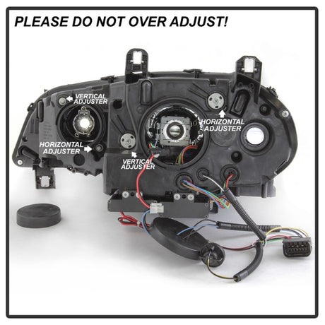 Phares de projecteur Spyder 07-10 BMW X5 E70 (modèles HID uniquement) - Noir PRO-YD-BMWE7007-AFSHID-BK