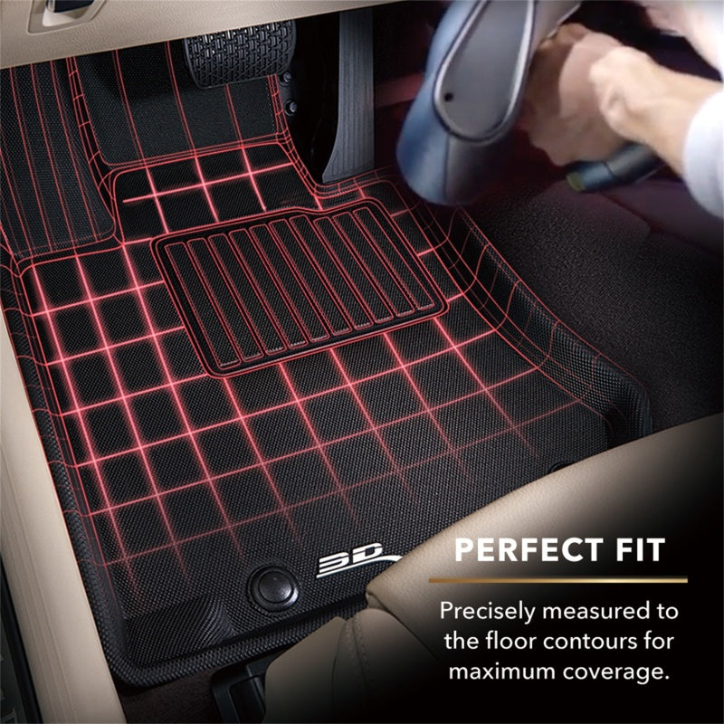 3D MAXpider 22-23 Toyota Corolla Cross AWD Kagu Black Floor Mats - Row 1/2