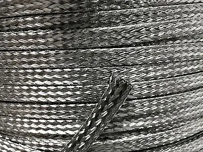 5 FEET 1/8 BRAIDED BRAID STAINLESS EXPANDABLE SLEEVE WIRE HARNESS LOOM ACDC