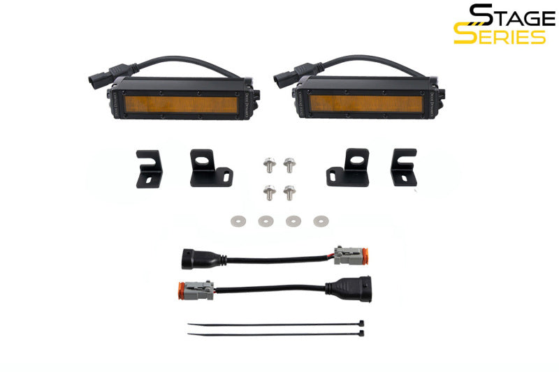 Kit de feux antibrouillard à LED Diode Dynamics 2024+ Toyota Tacoma SS6 - Ambre large