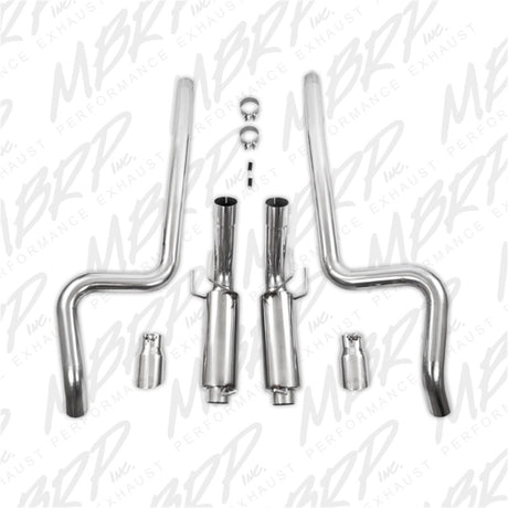 MBRP 11-12 Ford Shelby GT 500 T304 Cat Back 3 pouces Double Split Arrière Version Course Embouts 4,5 pouces