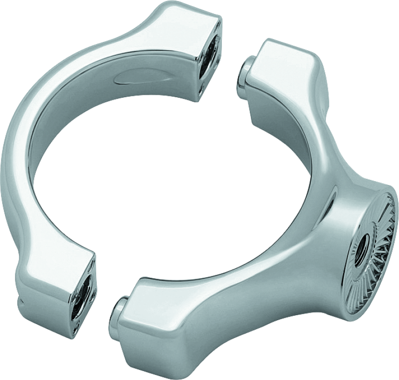 Support de plaque d'immatriculation latéral Kuryakyn à pince pour Yamaha 14-Up Bolt Chrome