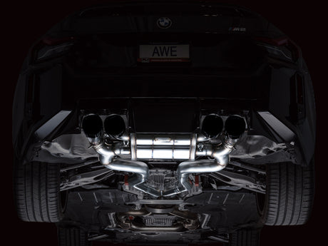 Échappement AWE Tuning 23-24 BMW G87 M2 SwitchPath Edition - Embouts noirs diamantés