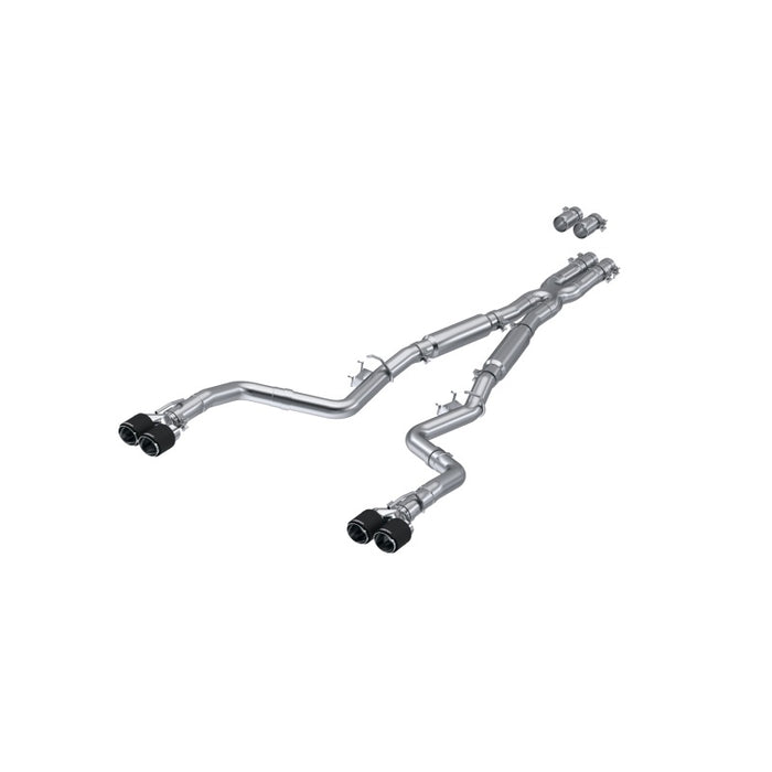 Échappement Catback T304 à quatre embouts en fibre de carbone MBRP pour Dodge Challenger 5,7 L/6,2 L/6,4 L 17 et plus