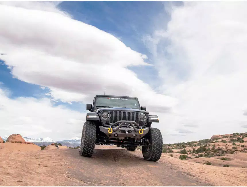Rugged Ridge HD Stubby Front Bumper I '07- '18 Jeep JK Wrangler / '18- '24 Jeep JL Wrangler / '20- '24 JT Gladiator