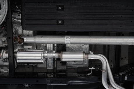 MBRP 2021+ Ford F150 Double essieu pré-aligné aluminisé (profil de rue) Embouts de diamètre extérieur de 2,5 pouces Échappement arrière Cat de 3 pouces