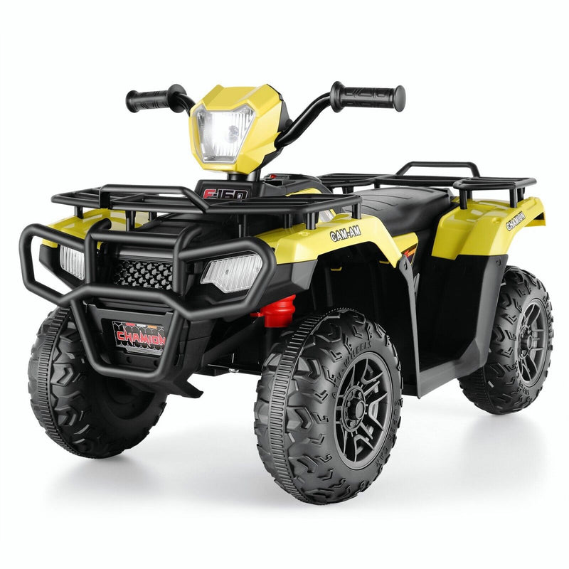 Electric 4-Wheeler Quad Car for Kids with MP3 & Light - 12V Battery Powered