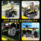 Electric 4-Wheeler Quad Car for Kids with MP3 & Light - 12V Battery Powered