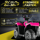 Electric 4-Wheeler Quad for Kids - 12V Battery Powered Ride-On Car in 6 Color Options
