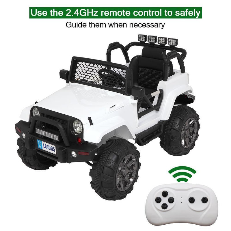 Electric 12V Kids Ride On Car with Remote Control and LED Lights - Perfect Gift for Little Drivers!