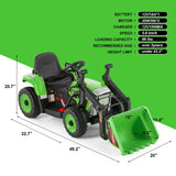 Electric 12V Kids Ride-On Excavator Truck with Music, Lights, and Remote Control