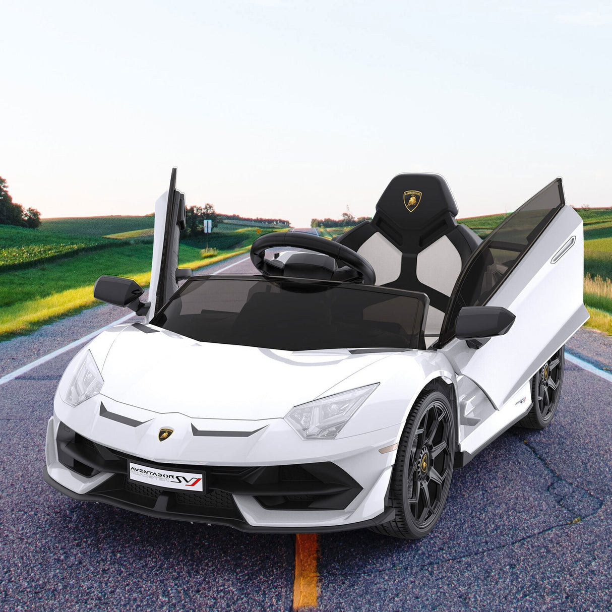 Electric 12V Kids Ride-On Sports Car with LED Remote Control