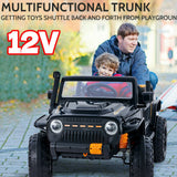 12V Electric Parent-Child Truck Ride-On Toy with Remote Control and LED Lights - 3 Speed Options