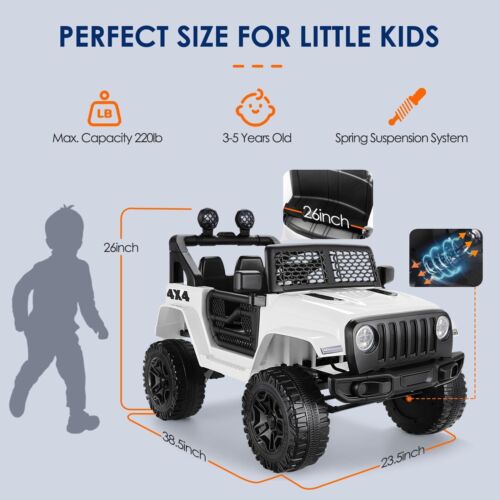 Electric 12V Kids Ride On Truck with Remote Control - Battery Powered Vehicle for Children