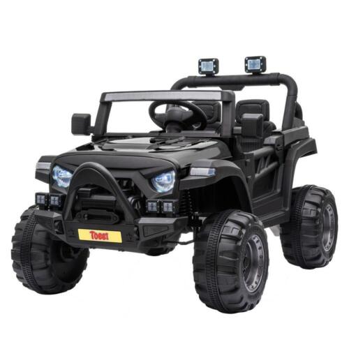 Electric 12V Off-Road Car with Remote Control - Black