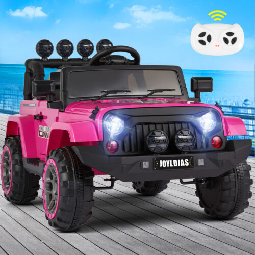 Electric 12V Pink Kids Ride On Jeep with USB, LED, Bluetooth, and RC Control