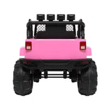 Electric 12V Rechargeable Truck Car with 4 Pink Wheels and 3.7mph Max Speed