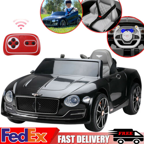Electric 12v Ride-On Car for Kids with Remote Control, LED Lights, MP3 Player, and 2 Seats - Bentley Style
