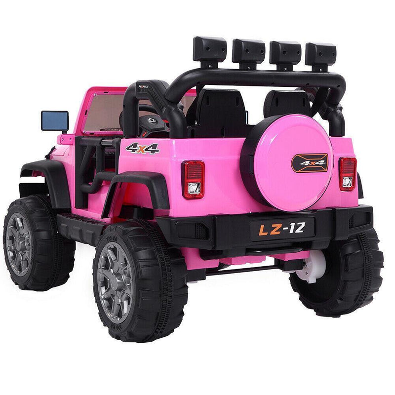 Electric 12V Ride-On Toy Car for Kids with Remote Control - 3 Speeds, Pink