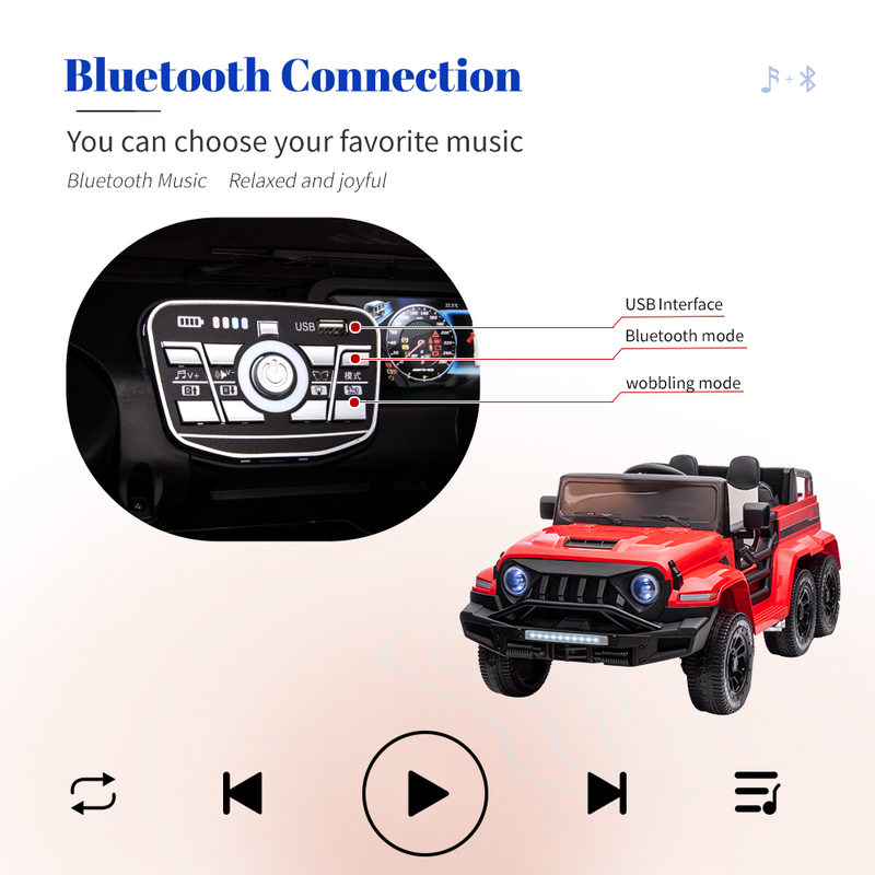 Electric 2-Door Kids Ride On Car with Remote Control, MP3 Player, and LED Lights - 24V