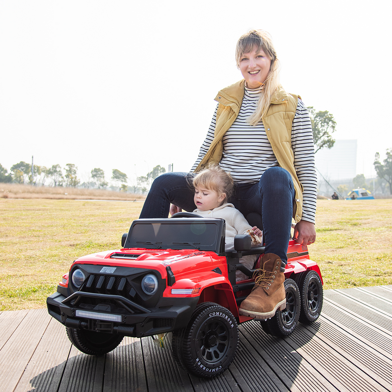 Electric 2-Door Kids Ride On Car with Remote Control, MP3 Player, and LED Lights - 24V