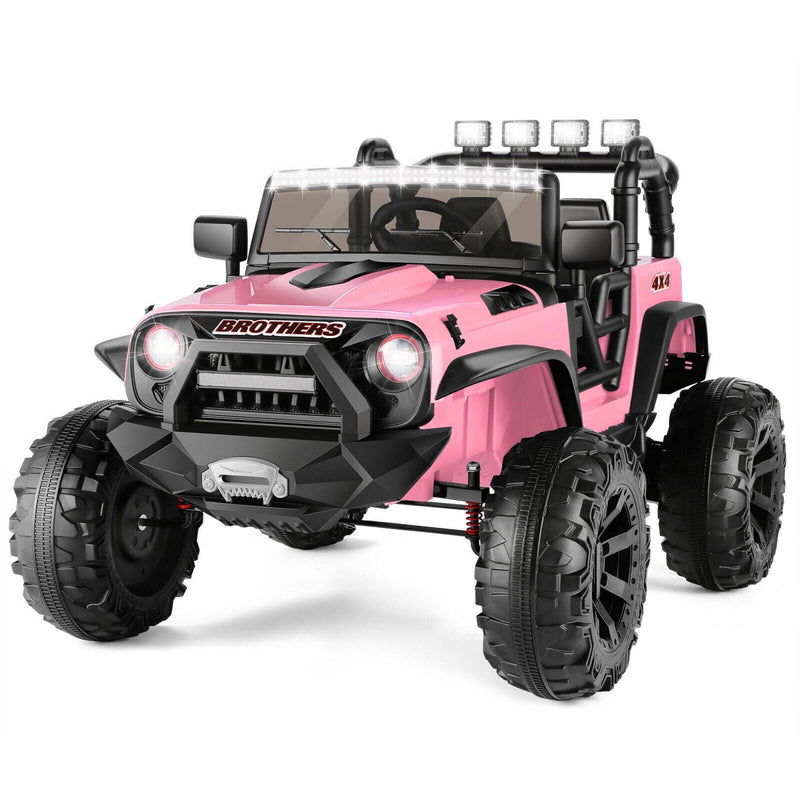 Electric 2-Seater Jeep for Kids with 400W Motor and LED Lights - 24V Ride-On Truck Car