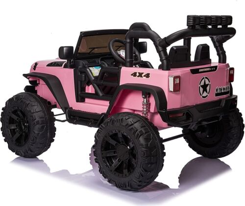 Electric 2-Seater Jeep for Kids with 400W Motor, LED Lights, and 24V Battery