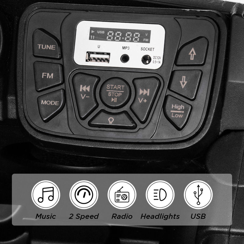 Electric 2-Seater Jeep for Kids with MP3 and LED Lights - 12V Battery Powered for Safe Fun!