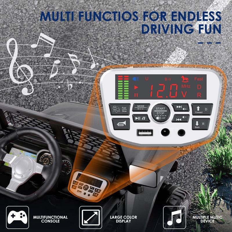 12V Electric Kids Ride-On Jeep with MP3, LED Lights, and Remote Control - 2 Seater Model
