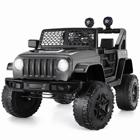 12V Electric Kids Ride-On Truck Car Jeep with MP3 Player, Remote Control, and 2 Seats - LED Lights Included