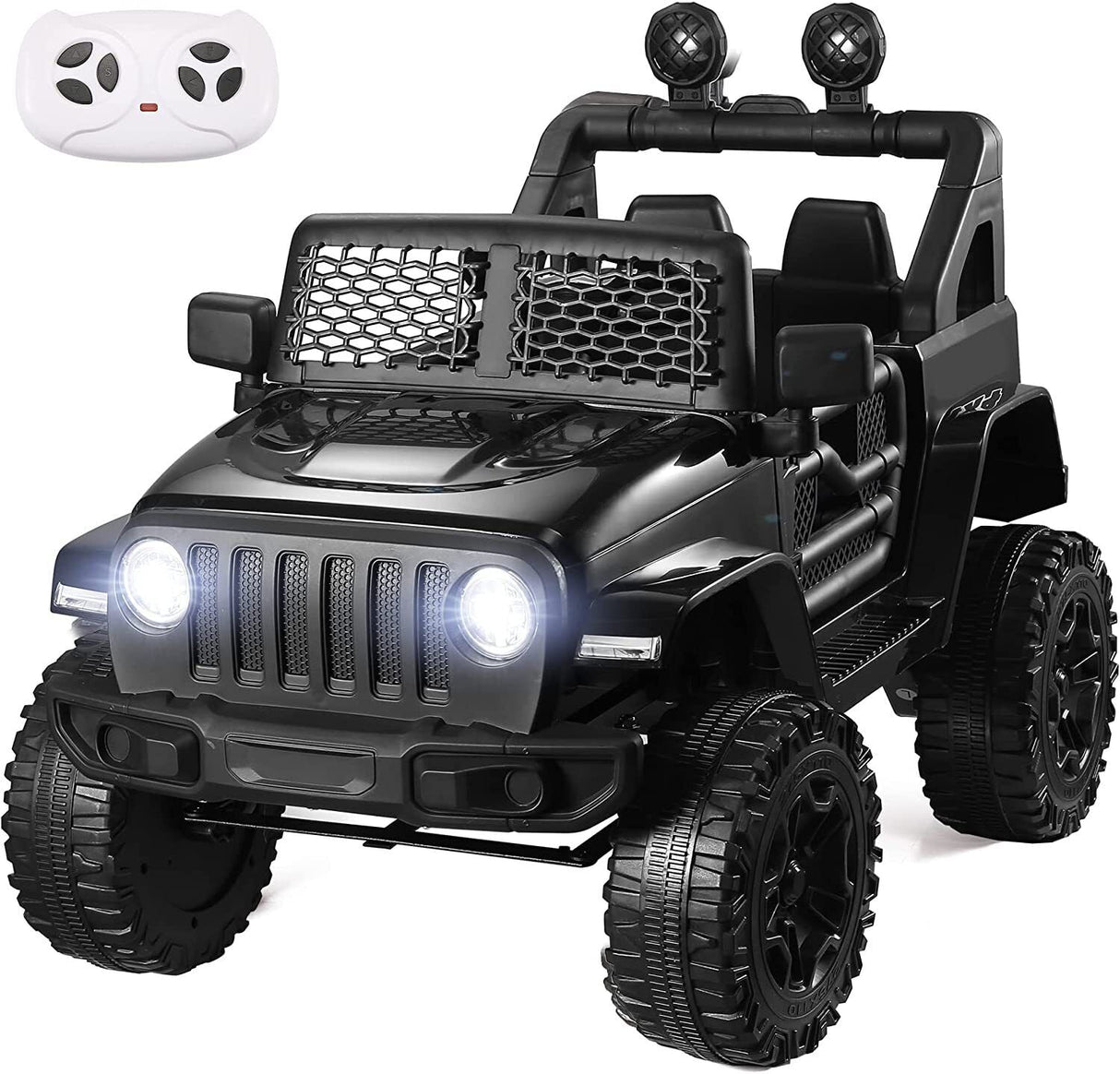 12V Electric Ride On Truck for Kids with 3 Speeds, Lights, Music, and Remote Control