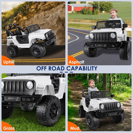 2-Seater Electric Ride-On Truck for Kids with Remote Control - USA Edition