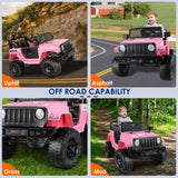 12V Electric Kids Ride on Truck with Remote Control, USB, LED Lights, and Music